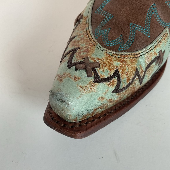 Tony Lama Cassidy & Santa Fe Cowgirl Boots 5 B Tooled Inlay (2) Pair - Picture 12 of 16